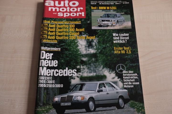 Deckblatt Auto Motor und Sport (24/1984)